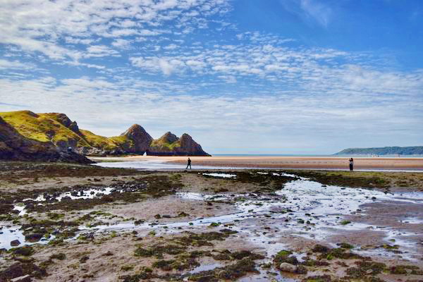 חוף שלושת הצוקים, חצי האי גאוור בוויילס
