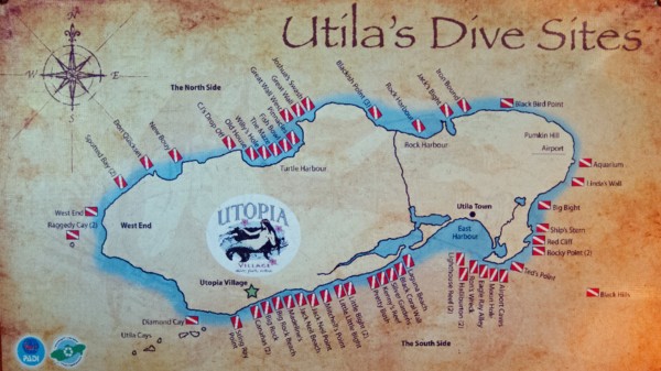 אתרי צלילה באי אוטילה