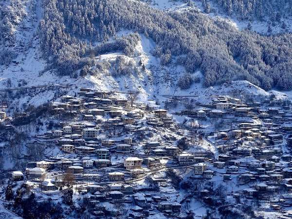 העיירה מצובו בחורף