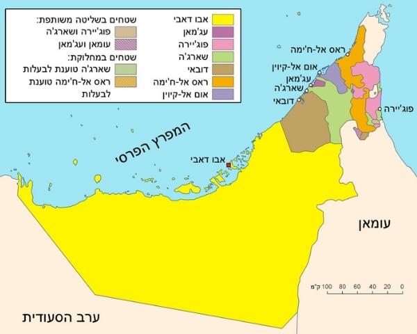מפת איחוד האמירויות הערביות