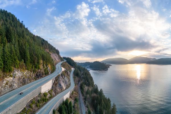 הכביש הנופי Sea-to-Sky Highway, רכס הרי החוף