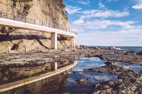 אזור החוף הסלעי הקרוי Chigogafuchi באי אנושימה